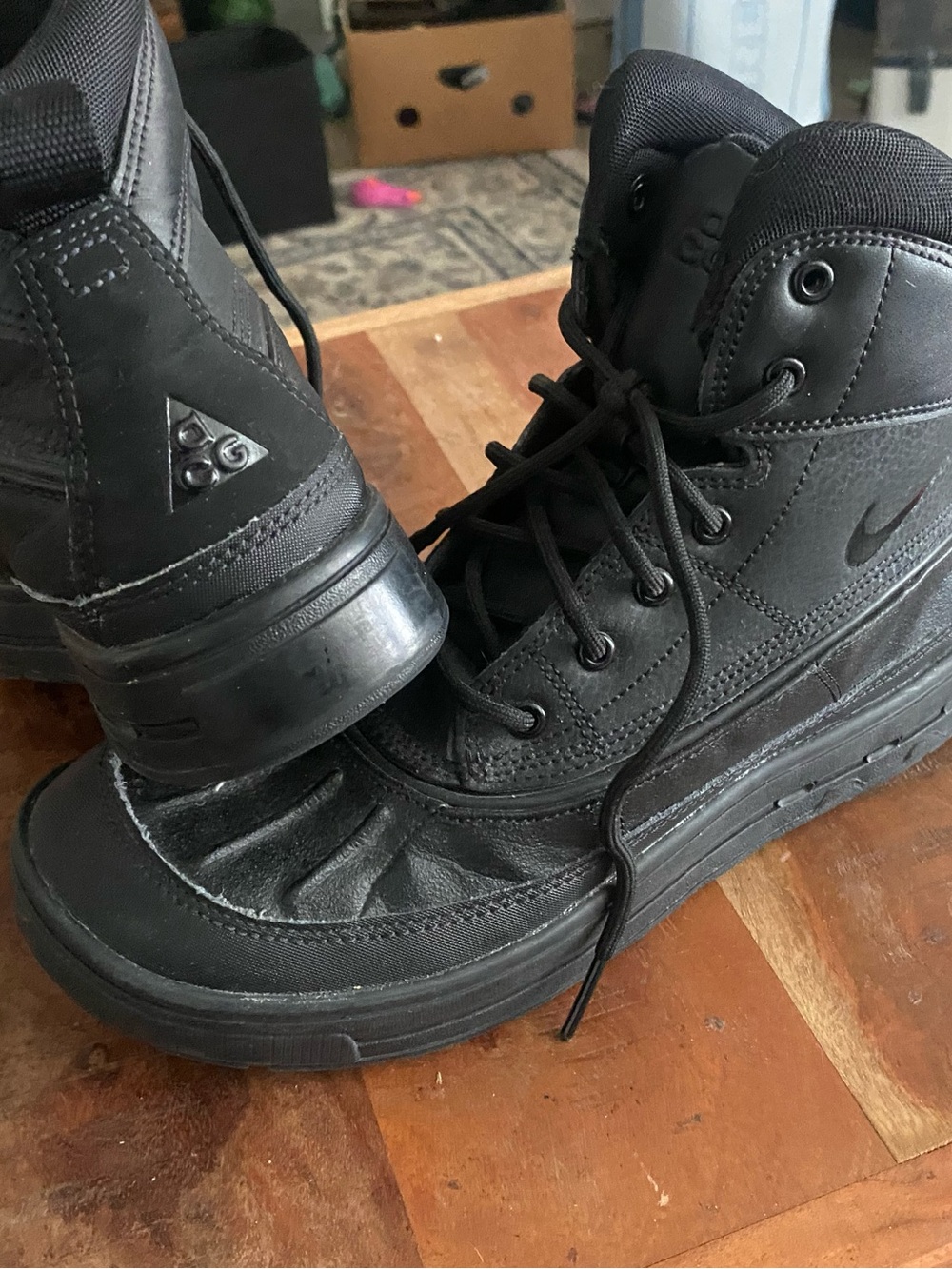 Nike Black High-Top Duck Boot Sneakers